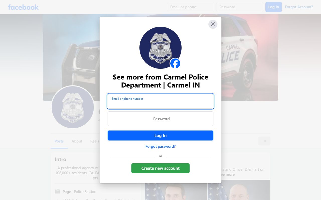 Carmel Police Department Facebook page for arrest records updates