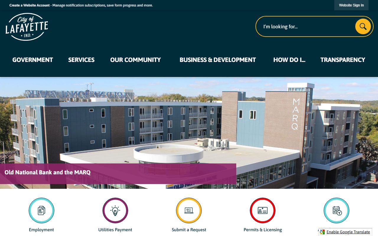 Lafayette city website for police department arrest records