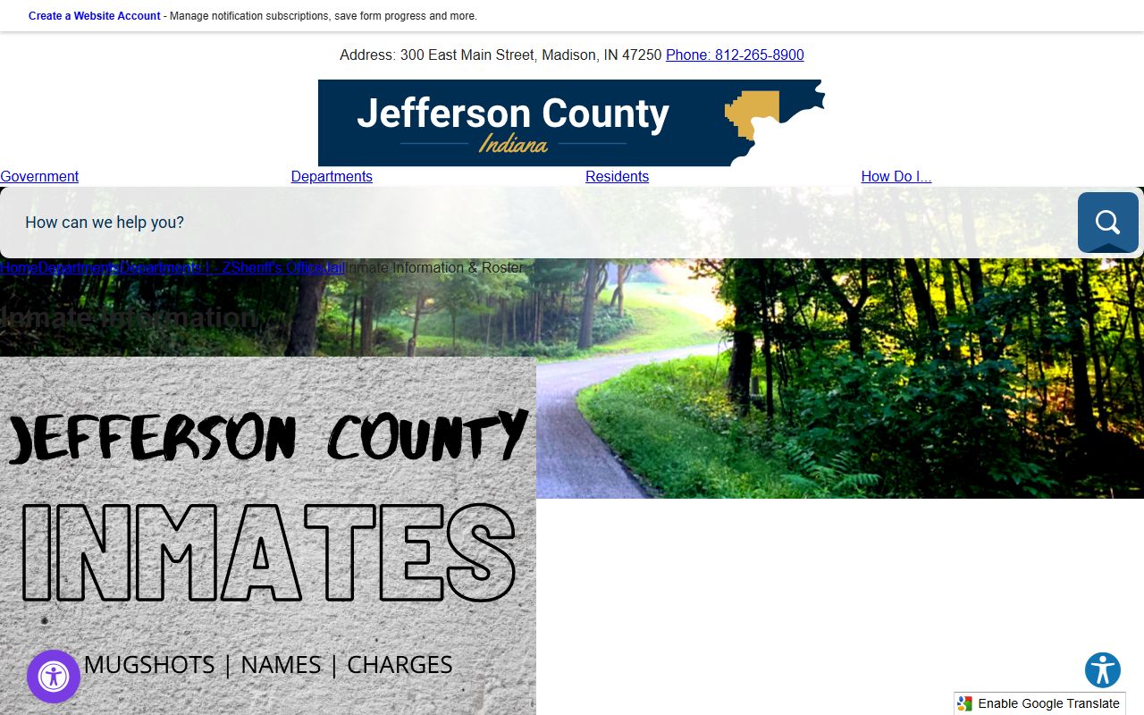 Jefferson County inmate information and arrest records roster