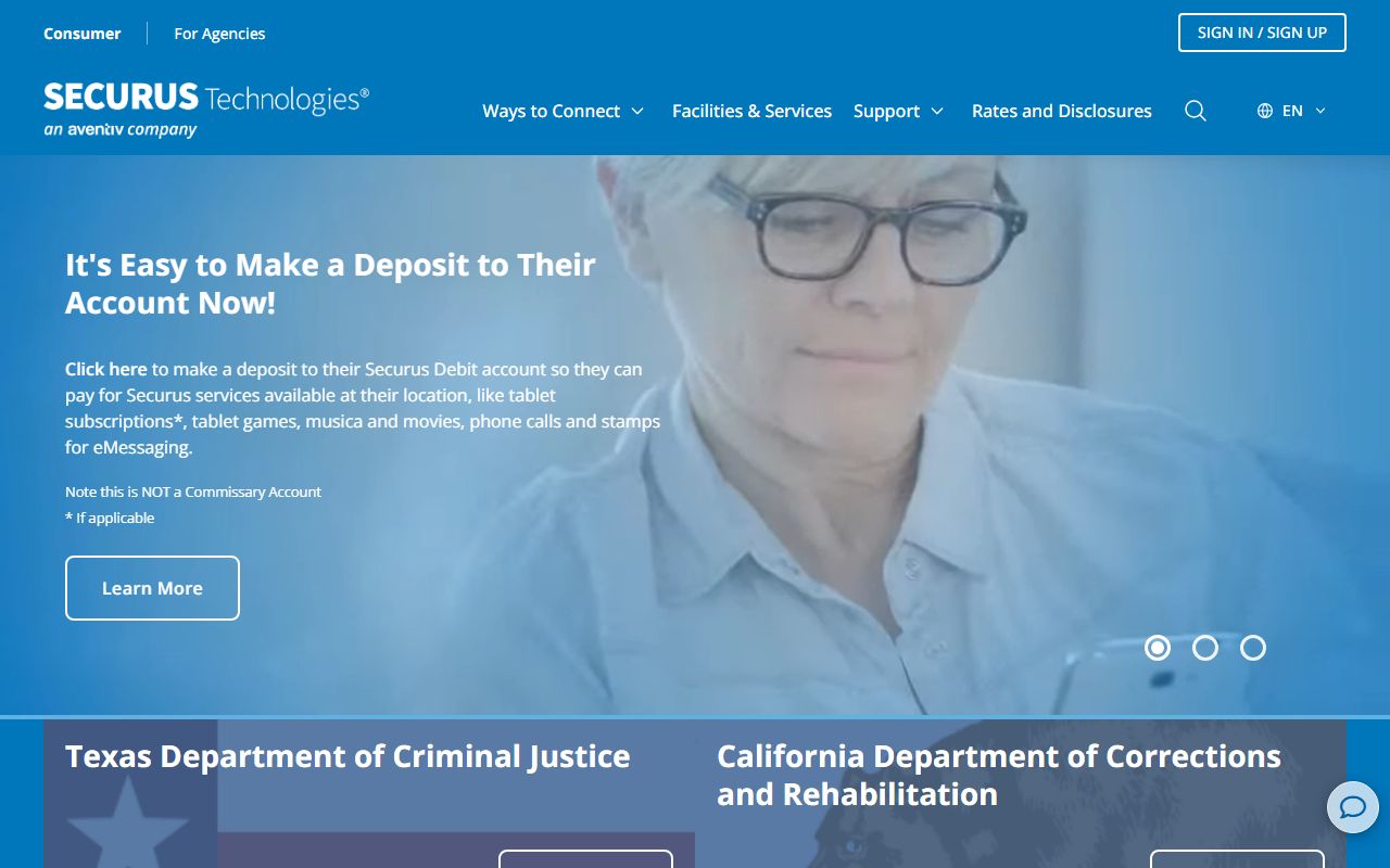 Securus visitation portal for Kosciusko County jail