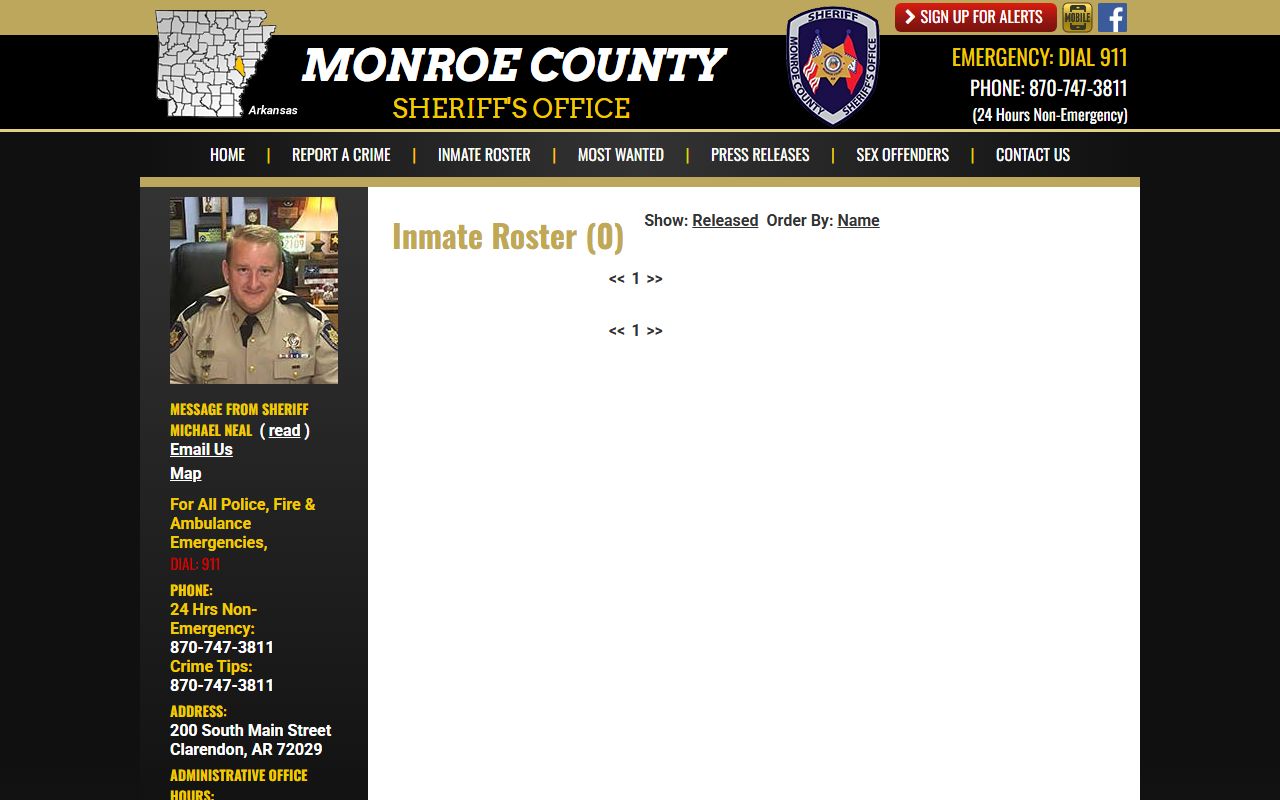 Monroe County inmate roster showing current jail bookings in Bloomington