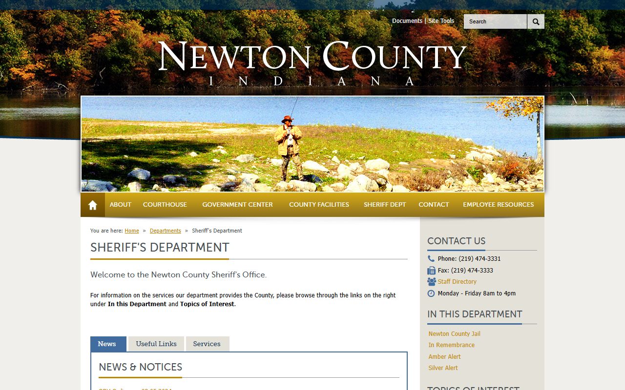 Newton County Sheriff Office page on the county government website