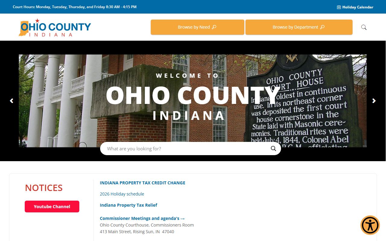 Ohio County government website for public records