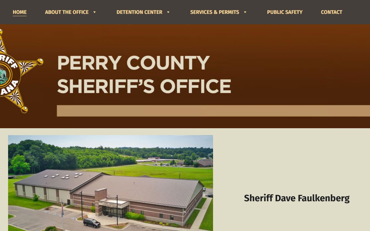 Perry County Sheriff Office website for arrest records in Tell City Indiana