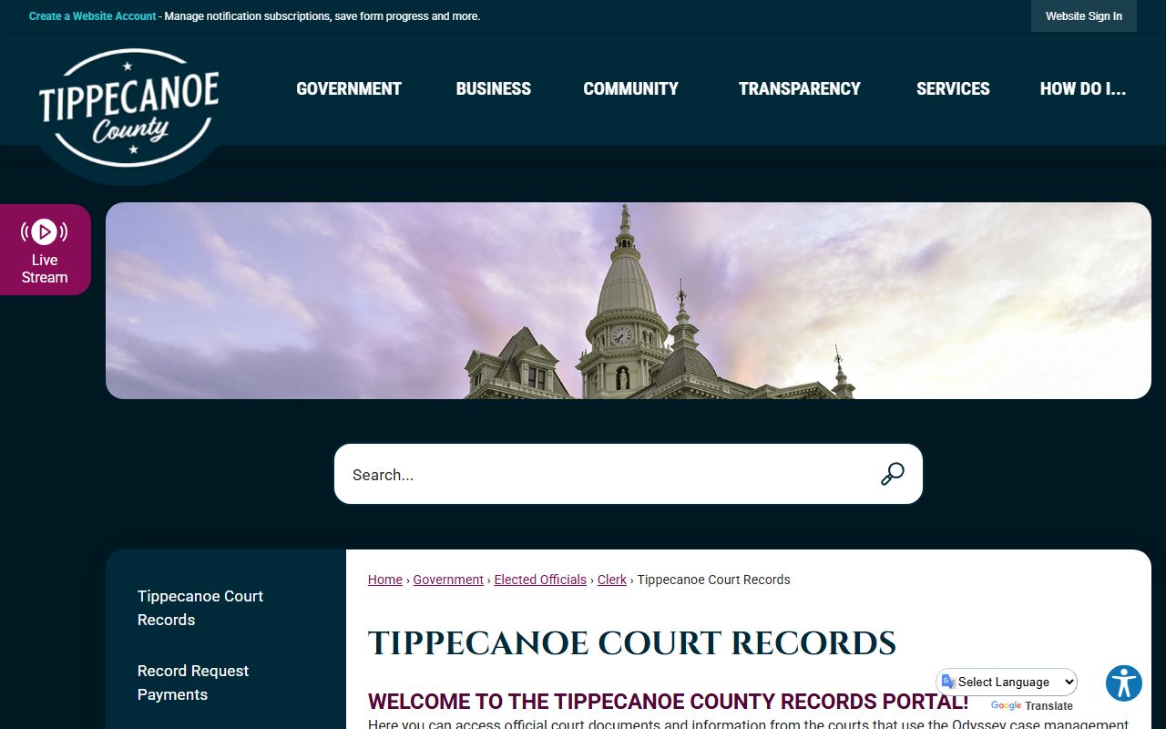 Tippecanoe County court records search for Lafayette arrest data